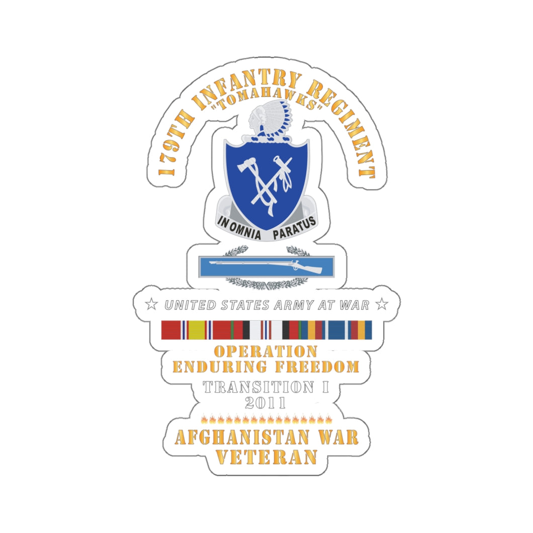 179th Infantry Regiment - Tomahawks - Afghanistan - TRANSITION I - 2011 w CIB -  OIF - AFGHAN SVC X 300