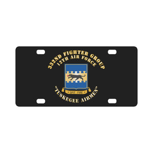 AAC - 332 FG - 12th AF - Tuskegee Airmen X 300 Classic License Plate