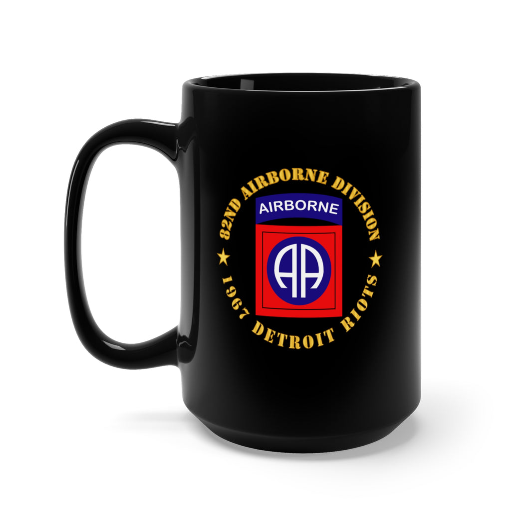 Black Mug 15oz - 82nd Airborne Division - 1967 Detroit Riots