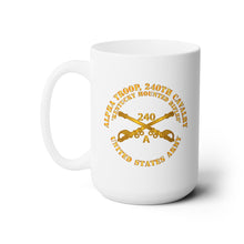 Load image into Gallery viewer, White Ceramic Mug 15oz - Army - Alpha Troop, 240th Cavalry Regiment - Kentucky Mounted Rifles - US Army X 300
