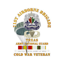 Load image into Gallery viewer, Kiss-Cut Vinyl Decals - Army - 1st Airborne Brigade - TXARNG - Cold War Veteran w COLD SVC  X 300
