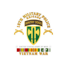 Load image into Gallery viewer, Kiss-Cut Vinyl Decals - Army - 18th MP Brigade - Sentry Dogs Tab - Vietnam w VN SVC
