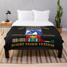 Load image into Gallery viewer, Army - XVIII Airborne Corps - US Army Central - Desert Storm Veteran Throw Blanket
