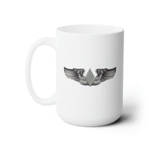 Load image into Gallery viewer, White Ceramic Mug 15oz - AAC - WASP Wing wo Txt
