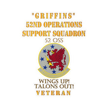 Load image into Gallery viewer, Kiss-Cut Vinyl Decals - Army - USAF - 52nd Operations Support Squadron - Griffins - Wings Up Talons Out
