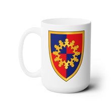 Load image into Gallery viewer, White Ceramic Mug 15oz - Army  - 149th Armor Brigade - SSI  wo Txt X 300
