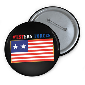 Custom Pin Buttons - Flag - Western Forces - 2 Star