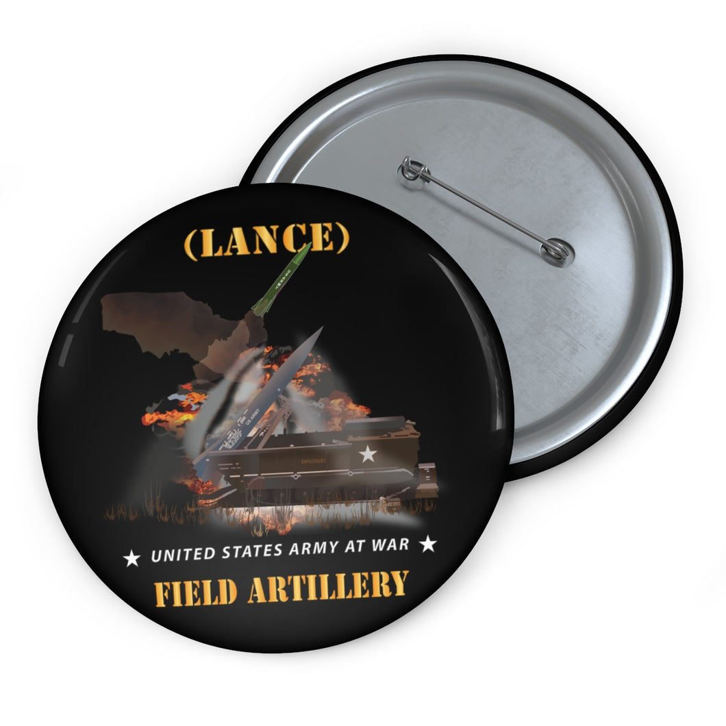 Custom Pin Buttons - Field Artillery - Multiple LANCE Firing