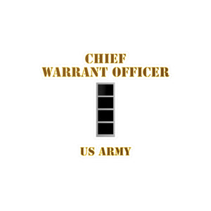 Kiss-Cut Vinyl Decals - Army - Emblem - Warrant Officer 4 - CW4 - US Army - Hat