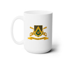 Load image into Gallery viewer, White Ceramic Mug 15oz - Army  - 240th Cavalry Regiment w Br - Ribbon X 300
