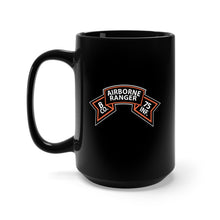 Load image into Gallery viewer, Black Mug 15oz - SSI - B Co 75th Infantry (Ranger) Scroll X 300
