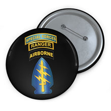 Load image into Gallery viewer, Custom Pin Buttons - SOF - Airborne - SF SSI - SF Tab - Ranger Tab
