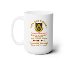 Load image into Gallery viewer, White Ceramic Mug 15oz - Army - Cold War Vet -  240th Cavalry Regiment - Owensboro, Kentucky w COLD SVC
