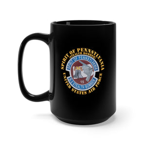 Black Mug 15oz - USAF - B2 - Spirit of Pennsylvania Stealth Bomber X 300