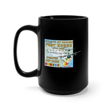 Load image into Gallery viewer, Black Mug 15oz - Invasion of Panama - Just Cause - Fort Kobbe - CZ w Svc Ribbons w Map w C-130s X 300
