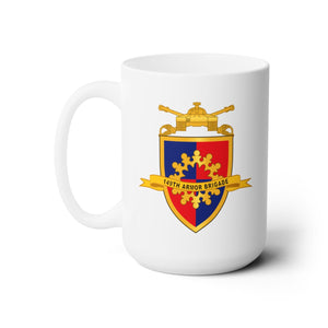 White Ceramic Mug 15oz - Army  - 149th Armor Brigade w Br - Ribbon X 300