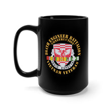 Load image into Gallery viewer, Black Mug 15oz - 864th Engineer Battalion with Vietnam Service Ribbon X 300
