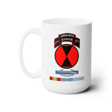 Load image into Gallery viewer, White Mug 15oz -2nd Ranger Infantry Co - 7th ID SSI w CIB KOREA SVC X 300
