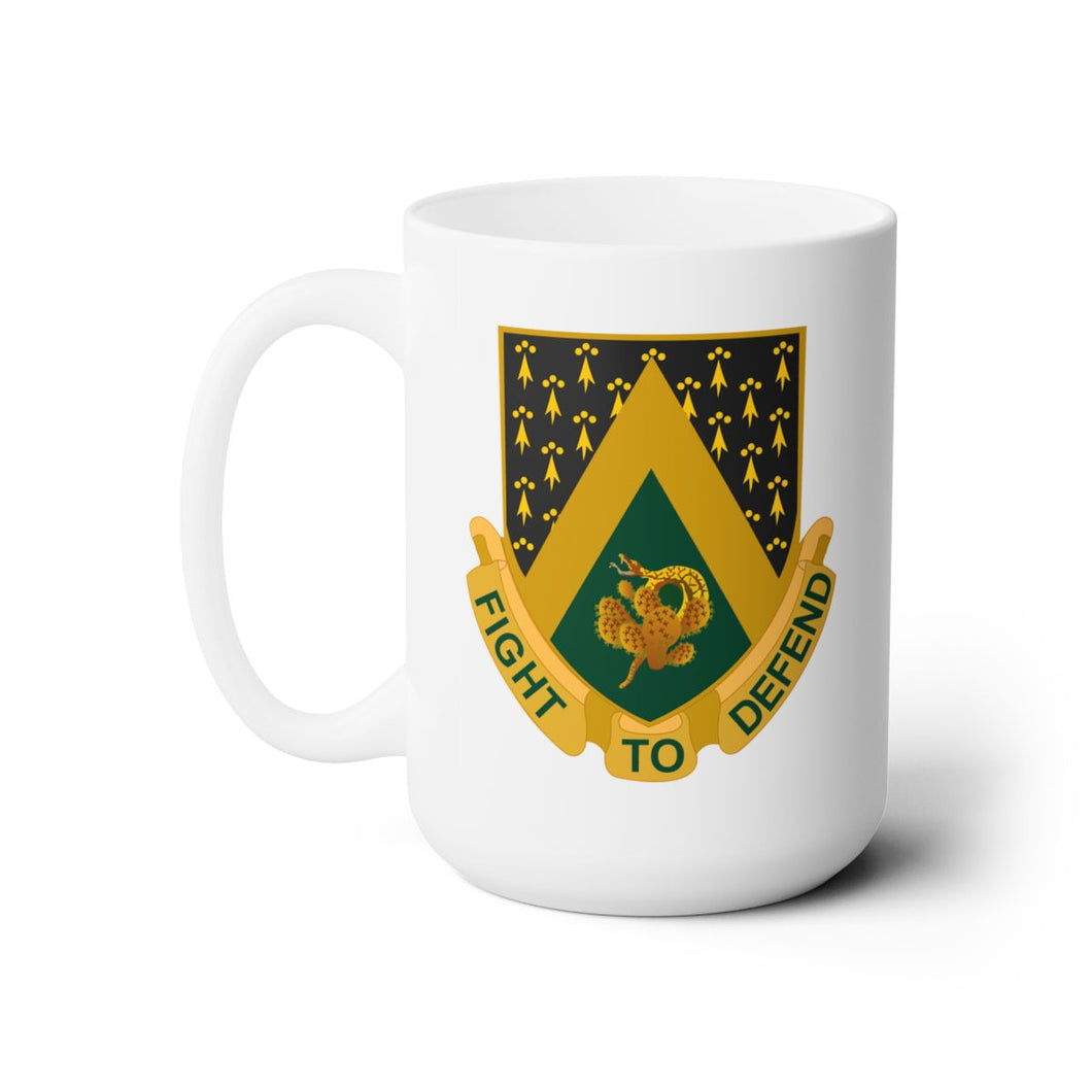 White Ceramic Mug 15oz - Army  - 240th Cavalry Regiment DUI wo Txt X 300