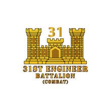 Load image into Gallery viewer, Kiss-Cut Vinyl Decals - Army - 31st Engineer Battalion (Combat) w ENG Branch
