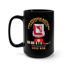 Load image into Gallery viewer, Black Mug 15oz - Army - 19th Engineer Battalion - Gulf War w SVC
