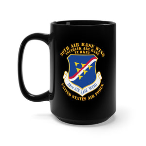 Black Mug 15oz - USAF - 39th Airbase Wing - 3rd AF - Incirlik Air Base - Turkey