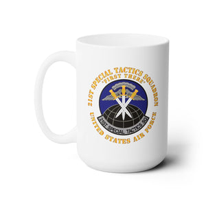 White Ceramic Mug 15oz - 21st Special Tactics Squadron - First There X 300