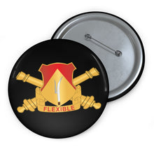 Load image into Gallery viewer, Custom Pin Buttons - 94th Field Artillery Regiment - DUI w Br X 300
