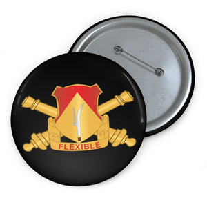 Custom Pin Buttons - 94th Field Artillery Regiment - DUI w Br X 300