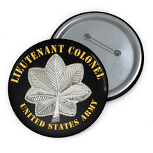 Load image into Gallery viewer, Custom Pin Buttons - Lieutenant Colonel - LTC - V1
