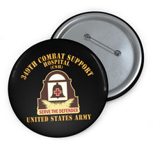 Load image into Gallery viewer, Custom Pin Buttons - DUI - 349th Combat Support Hospital - US Army X 300
