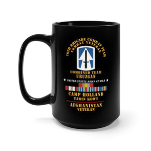 Black Mug 15oz - 76th Brigade Combat Team - Camp Holland Afghanistan Vet w AFGHAN SVC X 300