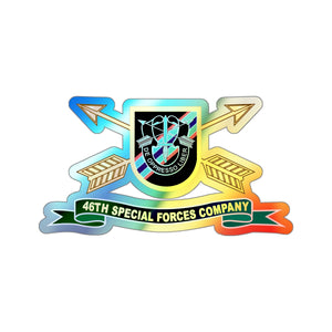 Holographic Die-cut Stickers - 46th Special Forces Company - Flash w Br - Ribbon X 300