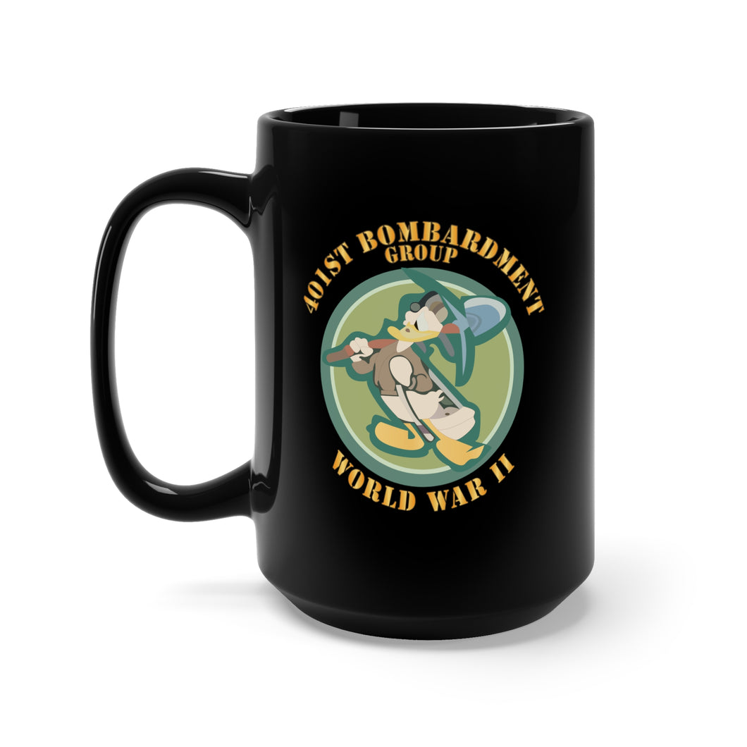 Black Mug 15oz - AAC - 401st Bombardment Group - WWII X 300