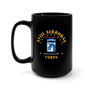 Black Mug 15oz - XVIII Airborne Corps - Sky Dragons X 300