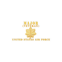 Load image into Gallery viewer, Kiss-Cut Vinyl Decals - USAF - Major - MAJ - Veteran X 300 - Hat
