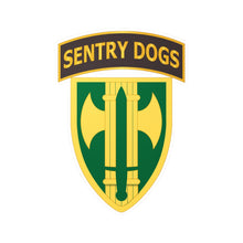 Load image into Gallery viewer, Kiss-Cut Vinyl Decals - Army - 18th MP Brigade - Sentry Dogs Tab wo Txt
