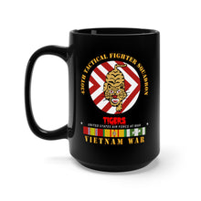 Load image into Gallery viewer, Black Mug 15oz - USAF - 430th Tactical Fighter Squadron - Tigers w VN SVC
