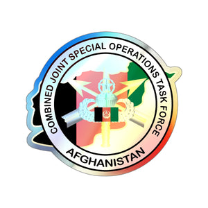 Holographic Die-cut Stickers - Combined Joint Special Operations Task Force - Afghanistan wo Txt