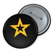 Load image into Gallery viewer, Custom Pin Buttons - Star W Us Army X 300
