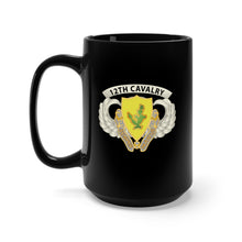 Load image into Gallery viewer, Black Mug 15oz - Army - Airborne Badge - 12th Cavalry Airborne - SSI w 12th Cav X 300
