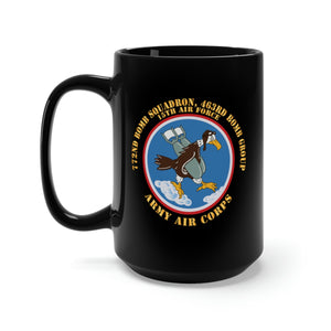 Black Mug 15oz - 772nd Bomb Squadron, 463rd Bomb Group - 15th AF X 300