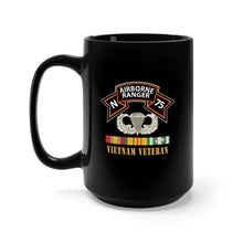 Load image into Gallery viewer, Black Mug 15oz - SOF - N Company Scroll - Basic Airborne  - Vietnam Veteran w VN SVC X 300
