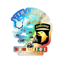 Load image into Gallery viewer, Holographic Die-cut Stickers - Bravo Troop 2nd Squadron 17th Cav - 101st Airborne Div w VN SVC
