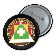 Load image into Gallery viewer, Custom Pin Buttons - DUI - 129th Evacuation Hospital wo Txt X 300
