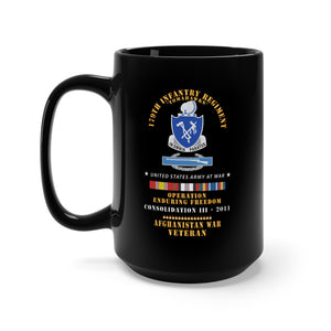 Black Mug 15oz - 179th Infantry Regiment - Tomahawks - Afghanistan - Consolidation III - 2011 w CIB -  OIF - AFGHAN SVC X 300