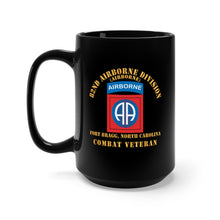 Load image into Gallery viewer, Black Mug 15oz - Army - 82nd Airborne Division - FBNC - Combat Veteran X 300
