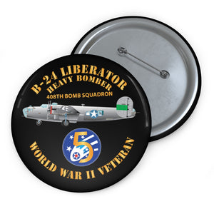 Custom Pin Buttons - AAC - 22BG - 408th BS - B-24 - 5th AF X 300