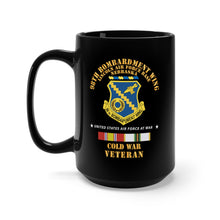 Load image into Gallery viewer, Black Mug 15oz - USAF - 98th Bombardment Wing - Lincoln Air Force Base, Nebraska - Cold War Veteran w COLD SVC X 300
