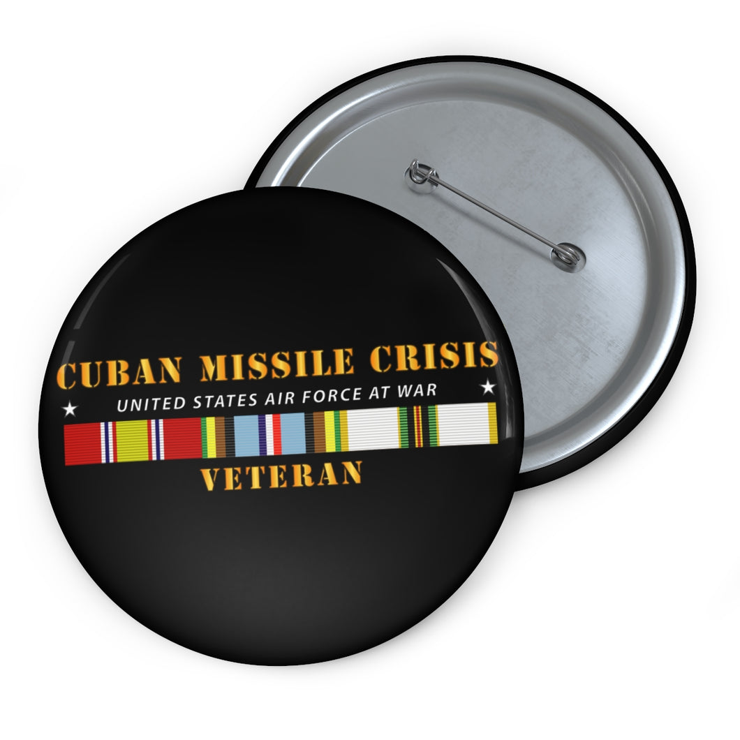 Custom Pin Buttons - USAF - Cuban Missile Crisis w AFEM COLD SVC